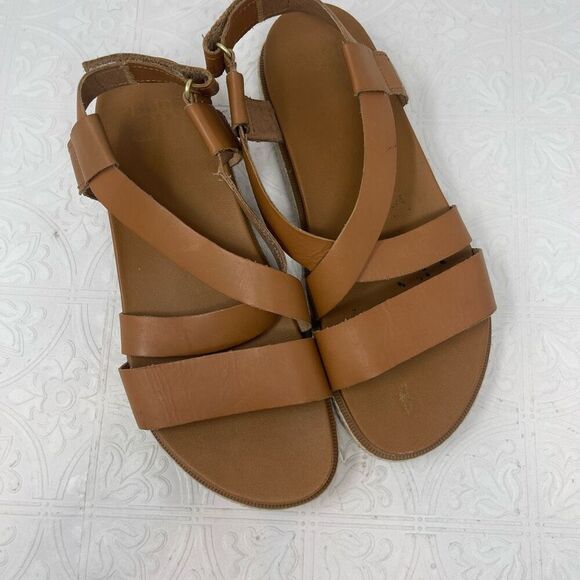 Sorel Brown Everyday Buckle Strap Roaming Criss Cross Platform Sandals Size 10 - Picture 1 of 7